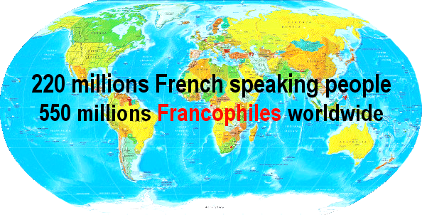 220 millions of French speaking people in the world